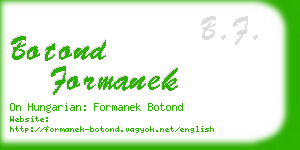 botond formanek business card